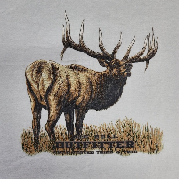 Vintage Big Bull Outfitter Nature Deer Hunting Field Tested Shirt Size XL - Picture 3 of 6